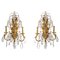 Wall Lights in Gilt Bronze and Crystal, Set of 2, Image 1