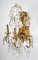 Wall Lights in Gilt Bronze and Crystal, Set of 2 2