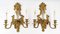 Antike Leier Wandleuchten aus vergoldeter Bronze, 2er Set 4