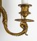 Antique Gilt Bronze Lyre Sconces, Set of 2 7