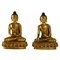 Gilt Bronze Buddha, Set of 2 1