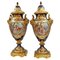 Large Vases in Porcelain and Bronze from Sèvres, Set of 2 1