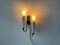 Mid-Century Italian Double Long Opal Glass & Green Metal Single Sconce, 1960s, Image 2