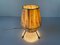 Retro Fabric Shade Tripod Table Lamp, 1950s, Image 2