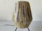 Retro Fabric Shade Tripod Table Lamp, 1950s 5