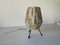 Lampada da tavolo tripode con paralume in tessuto, anni '50, Immagine 1