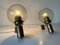 Moderne italienische Mid-Century Rauchglas Wandlampen im Stil von Stilnovo, 1960er, 2er Set 5