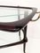 Mid-Century Italian Mahogany Bar Cart With Glass Serving Tray by Cesare Lacca for Fratelli Reguitti, 1950s, Image 4