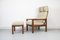 Lounge Chair in Teak with Footstool by Sven Ellekaer for Komfort, 1960s, Image 1