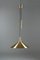 Lámpara colgante danesa Mid-Century de latón con contrapeso, Imagen 2