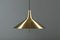 Mid-Century Danish Brass Pendant with Counter Weight 3