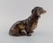 European Porcelain Figure of Seated Dachshund, 1930s 3