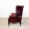 Vintage English Red Buttoned Wingback Armchair 5