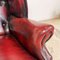 Vintage English Red Buttoned Wingback Armchair 8