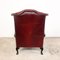 Vintage English Red Buttoned Wingback Armchair 3