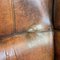 Vintage Dutch Sheep Leather Wingback Armchair 7