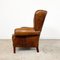 Vintage Dutch Sheep Leather Wingback Armchair, Image 5