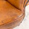 Vintage Dutch Sheep Leather Wingback Armchair, Image 9