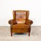 Vintage Dutch Sheep Leather Wingback Armchair, Image 6