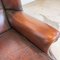 Vintage English Sheep Leather Wingback Armchair 9