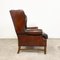 Vintage English Sheep Leather Wingback Armchair, Image 2