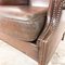 Vintage English Sheep Leather Wingback Armchair 13