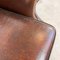 Vintage English Sheep Leather Wingback Armchair, Image 10