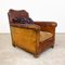 Antique French Sheep Leather Armchair 16