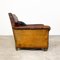 Antique French Sheep Leather Armchair, Image 2