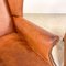 Dutch Sheep Leather Wingback Armchairs, Set of 2, Image 3