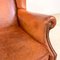 Dutch Sheep Leather Wingback Armchairs, Set of 2 18