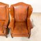 Dutch Sheep Leather Wingback Armchairs, Set of 2 17