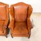 Dutch Sheep Leather Wingback Armchairs, Set of 2, Image 17