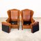 Dutch Sheep Leather Wingback Armchairs, Set of 2 21