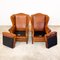 Dutch Sheep Leather Wingback Armchairs, Set of 2, Image 21