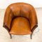 Vintage Dutch Sheep Leather High Tub Club Chair, Image 6