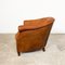 Vintage Dutch Sheep Leather Tub Club Chair 7