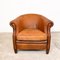 Vintage Dutch Sheep Leather Tub Club Chair, Image 8