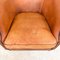 Vintage Dutch Sheep Leather Tub Club Chair 11