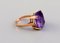 Art Deco Ring in 18K Gold with Amethyst 1