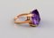 Art Deco Ring in 18K Gold with Amethyst, Image 1