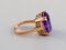 Art Deco Ring in 18K Gold with Amethyst 3