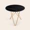 Black Marquina Marble and Brass Dining O Table from Ox Denmarq 2