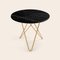 Black Marquina Marble and Brass Dining O Table from Ox Denmarq, Image 2