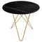 Black Marquina Marble and Brass Dining O Table from Ox Denmarq 1