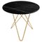Black Marquina Marble and Brass Dining O Table from Ox Denmarq, Image 1