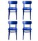 Chaises de Salon Mzo Bleues par Mazo Design, Set de 4 2