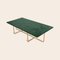 Grande Table Ninety en Marbre Vert Indio et Laiton par Ox Denmarq 2