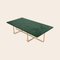 Large Green Indio Marble and Brass Ninety Table from Ox Denmarq 2