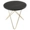 Mini Black Slate and Brass O Table from Ox Denmarq 1